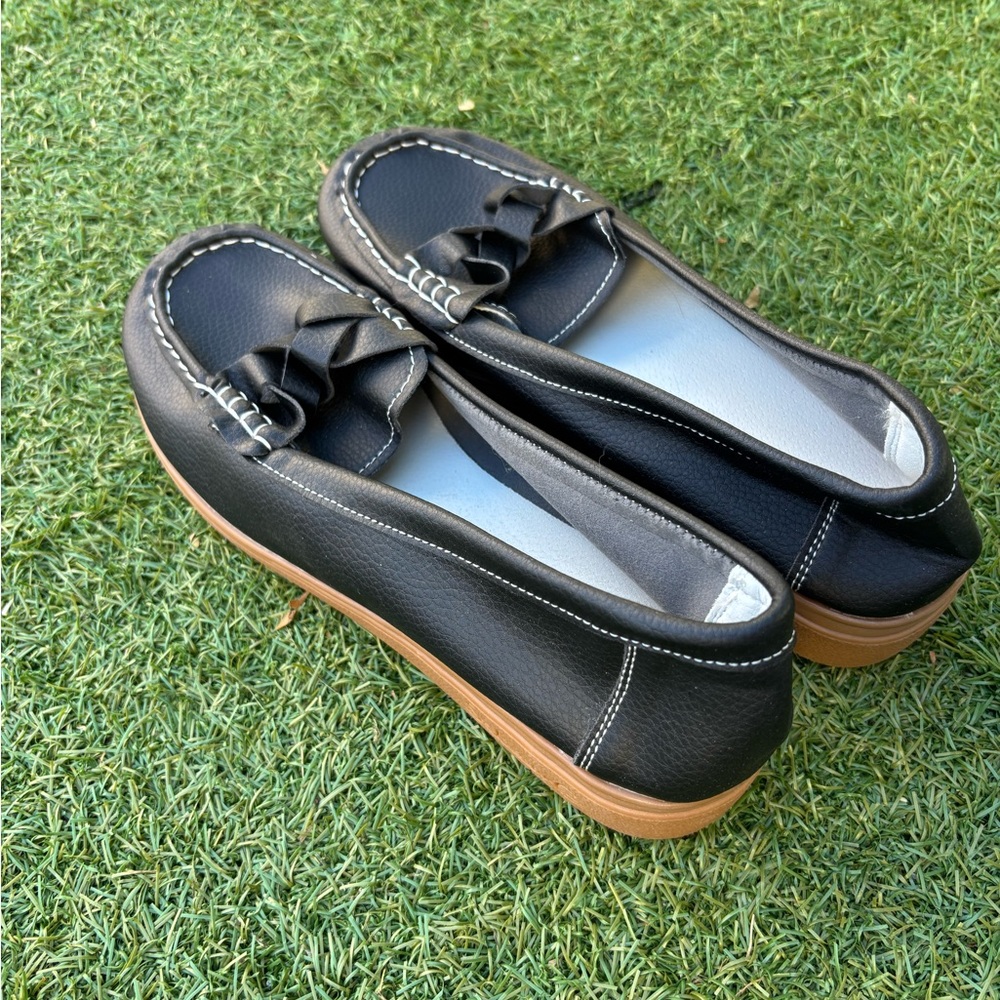 SolSagn-G Faux Leather Loafers for Women